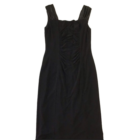 Joseph Ribkoff black dress silky sleeveless bodycon contemporary classic chic 8 - Picture 2 of 15